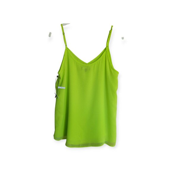 1State Lime Green Chiffon Sleeveless Tank NWT Size S - Picture 3 of 9